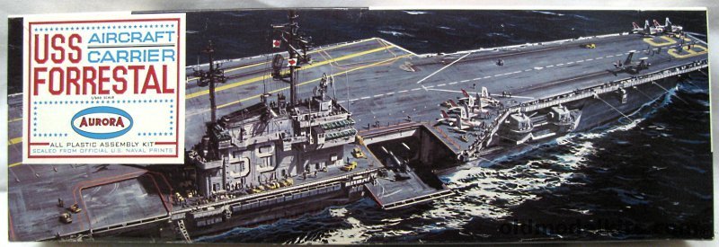 Aurora 1/600 USS Forrestal Aircraft Carrier, 701-250 plastic model kit